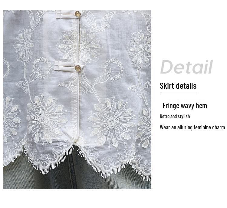 2025 Spring/Autumn Women's Retro Embroidered Short Jacket: Lightweight, Sun-Protection