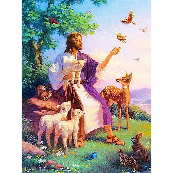 5D Diy Portrait Diamond Painting Jesus Religion Full Diamond Embroidery Cross Stitch Mosaic Christianity Kits Wall Art Decor