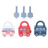 Kids Learning Locks Slideable Car Shape Children"s Learning Lock with Key Puzzle Early Education