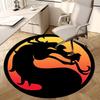 1pc Mortal Kombat Dragon Logo Round Carpet, Made of Polyester,Perfect for Decorating Office Chairs, Living Rooms Fplt044