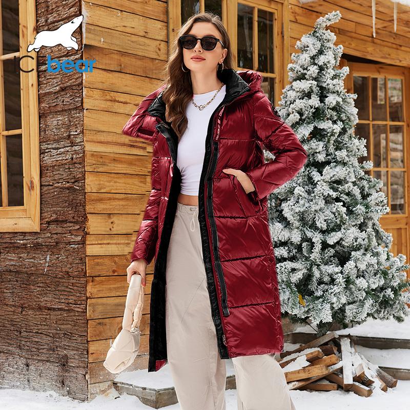 ICEbear 2024 Winter Fashionable Jacket Women's Hooded Warm Parkas Puffer Jackets Hight Quality Female Quilted Coat  AGWD20155D