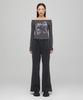 LALAFOX Bootcut Seam Line Pants Black Bq4Cp002