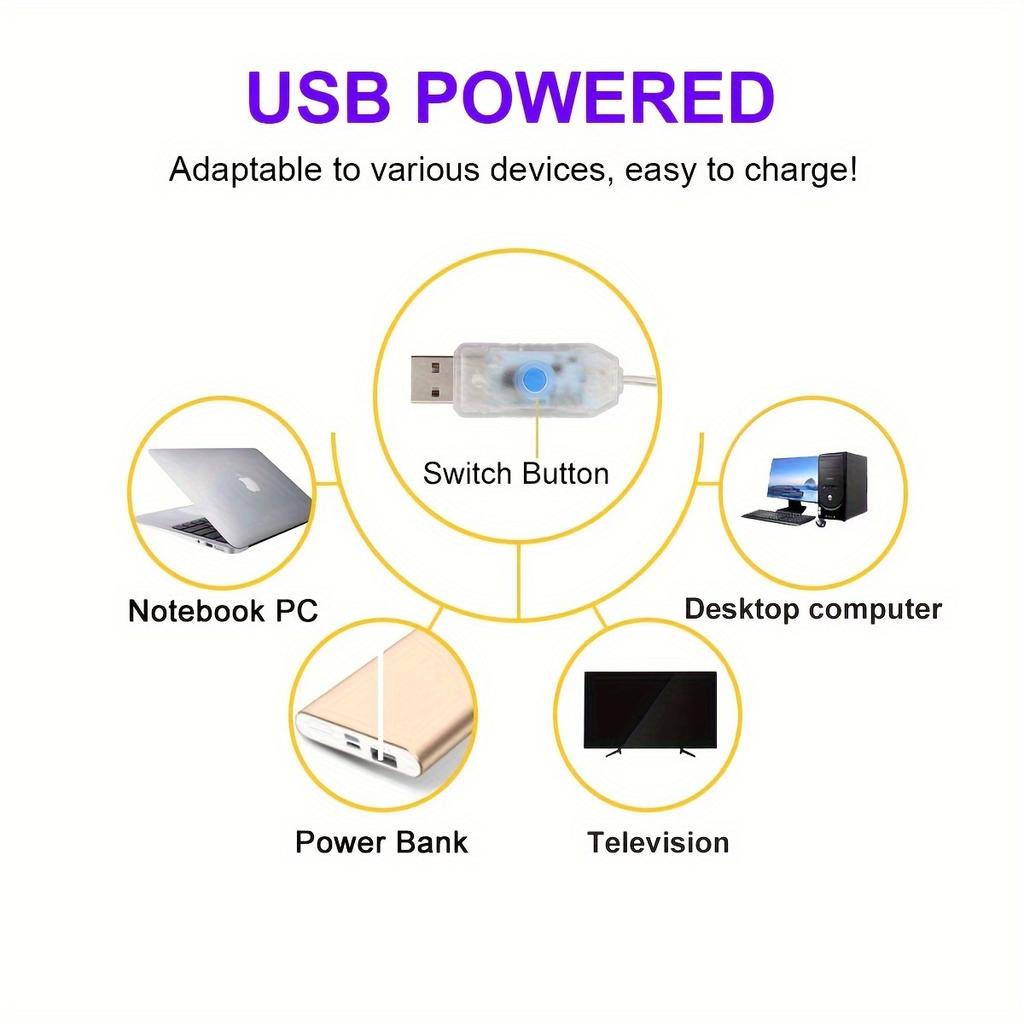 USB-vindusgardinlys med fjernkontroll, LED Fairy String Lights, 8 moduser Kobbertråd dekorative lys for julen bryllupsfest soverom