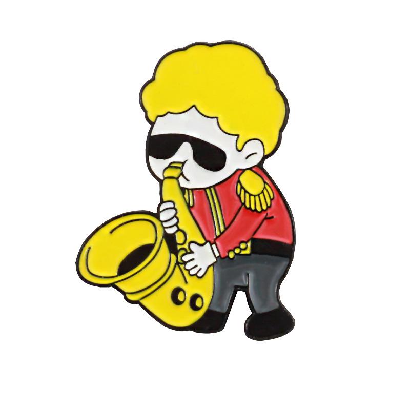 Melodic Harmony Trio: Cellist, Saxophonist & Trumpeter Performance Brooch