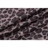 Sexy European Style Women Leopard Print Mesh See Through Long Sleeve Crew Neck T Shirt Top