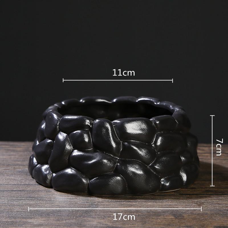 Chinese Style Flower Arrangement Ware Ceramic Flowerpot Flower Vase Bonsai Floral Accessories Jianshan Tool Home Decoration
