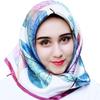 Fashion Kerchief Silk Satin Hijab Scarf For Women Leaves Print Shawl Bag Scarf 90*90cm Square Shawls and Wraps Neck Scarves