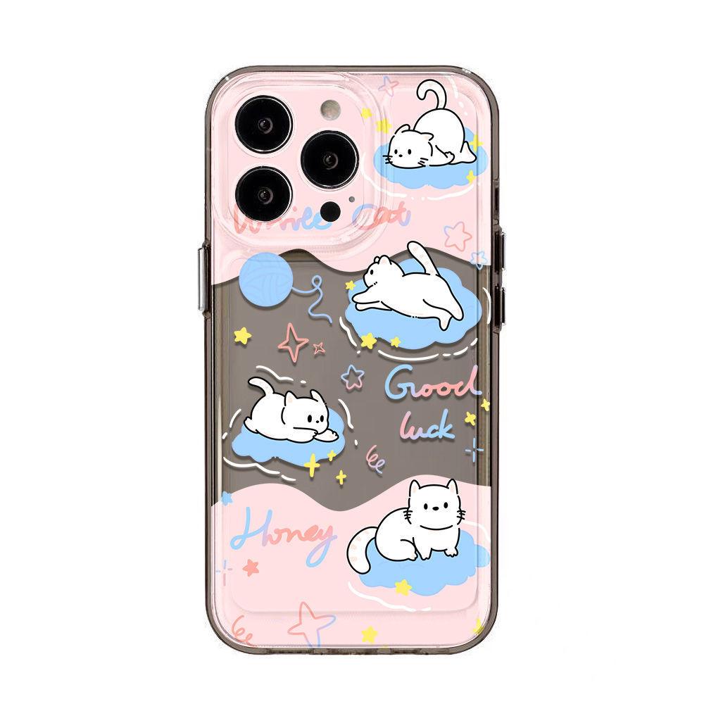 Full screen cute cat applies to iPhone17promax Apple 16 mobile phone case 14/13 girl heart 15 advanced sense 17