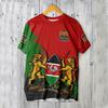 3D Kenya National IndependenceDay Printed T Shirt The Republic-of Kenya Emblem Falg Graphic Short Sleeves Vintage Tee Shirts Top
