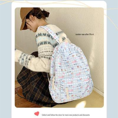 Mochila Bonita Leve de Grande Capacidade Estilo College Coreano para Viagem 2025