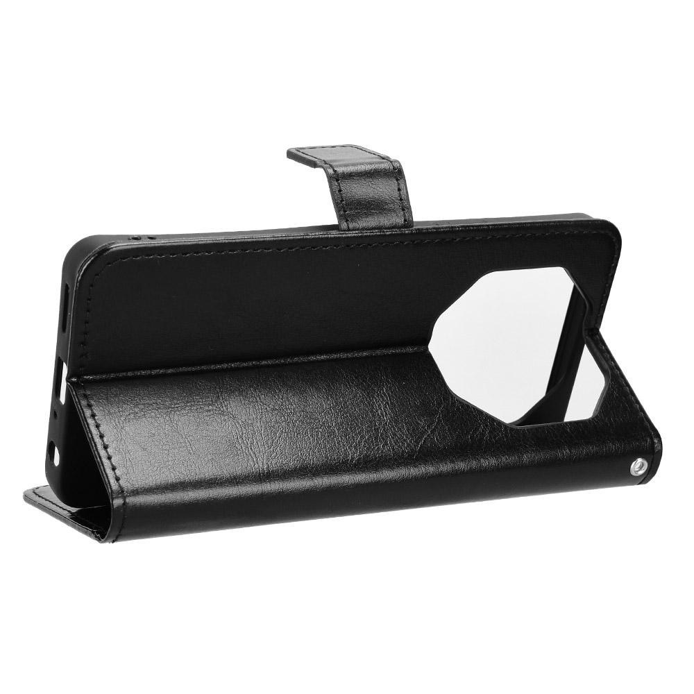 For Blackview Shark 6/Oscal Tiger 8 PU Leather Case with Strap Crazy Horse Texture Phone Wallet Cover