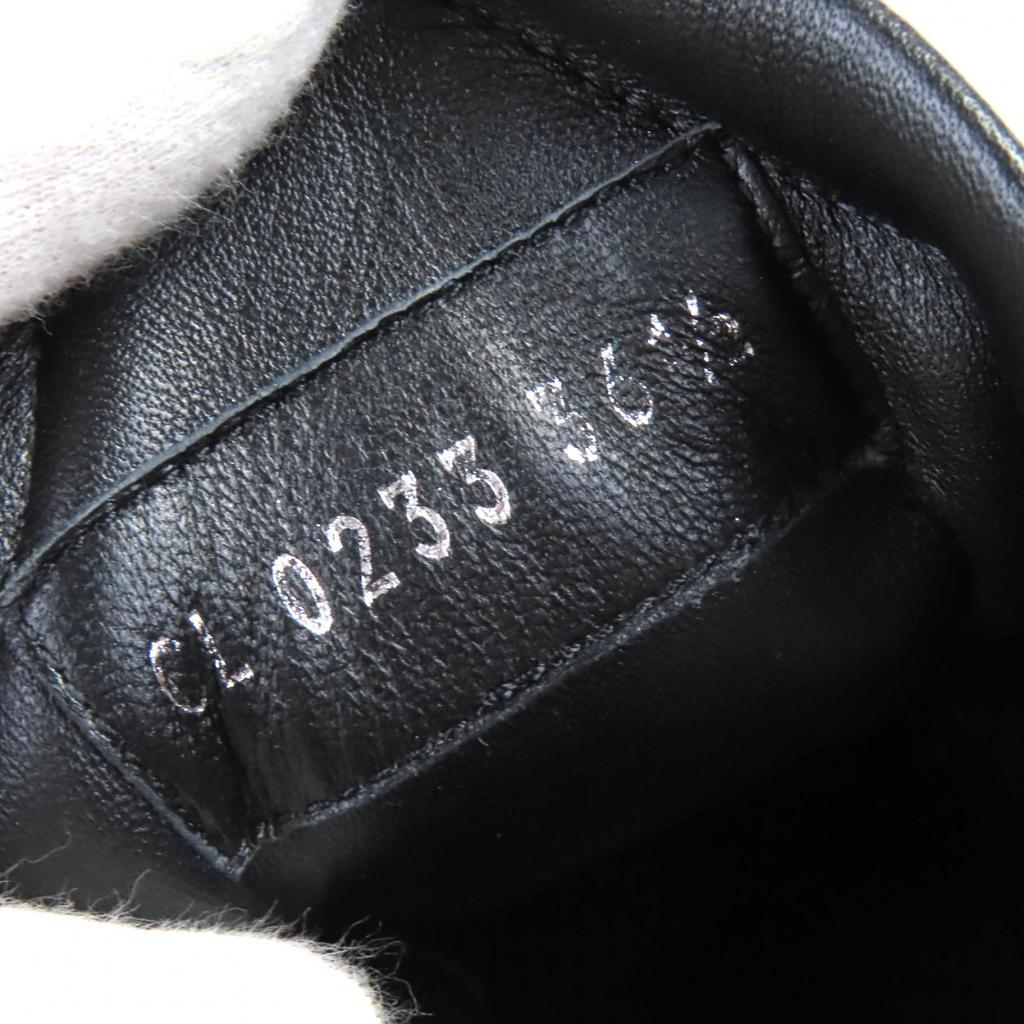 Great LOUIS VUITTON Sneakers White Black Women 36.5 Used