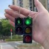 1/2Pcs Simulation Electronic Traffic Light Keychain Pendant Mini Pedestrian Light LED Light-emitting Toy Kids Cognitive Toy Gift