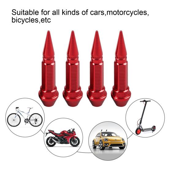 4 ks 45/60mm Krytky ventilků pneumatik Hrotový design Prachotěsné Hliníková slitina Jízdní kola Motocykl Krytky ventilků pneumatik Automobilové potřeby