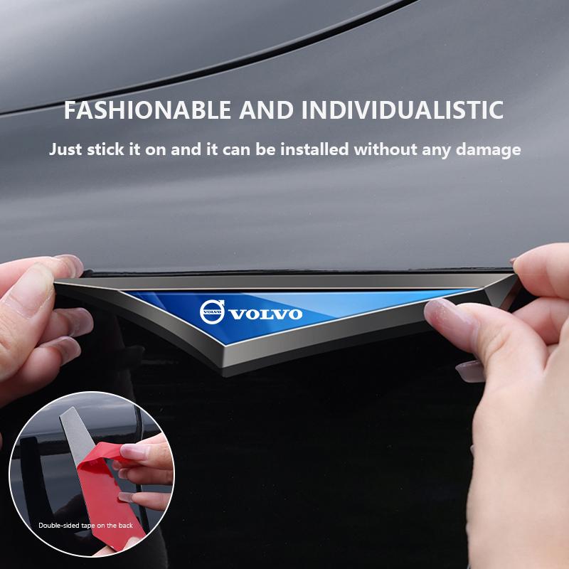 AAKA1 2 Stück Metall Volvo Logo Auto Kotflügel Seitenflügel Emblem Abzeichen Aufkleber Für VOLVO XC60 XC90 S60 S90 XC40 V90 S40 V40 XC70 C30 C70 S80