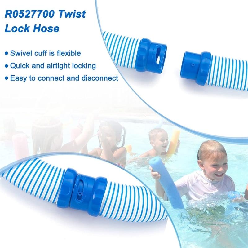 Pool Cleaner Hose Twist Lock Hose Replacement for X7 T5 MX6 MX8 Swimming Pool Cleaner Easy Installation
