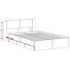 Bed Frame with Storage Space Black 150 x 200 cm Engineered Wood