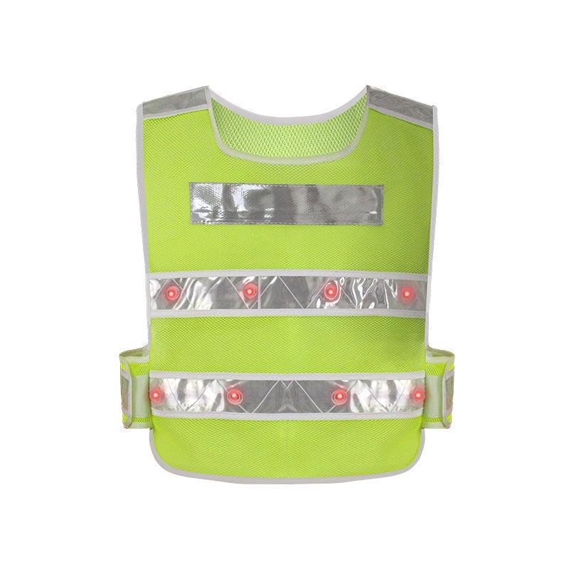 LED Glowing Safety Vest - Fluorescent V-shaped Reflective Suspenders for Construction and Labor Protection