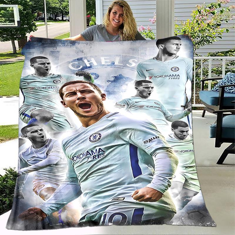 1pc Blanket - Chelsea FC logo Print Design, Lightweight Blanket for Sofa, Bed- Soft &Warm, Gift for All Seasons