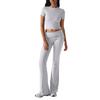 Women's Solid Color Casual Top And Pants Fashion Two-piece Set