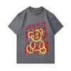 Men's 100% Cotton Crew Neck Short Sleeve T-Shirt, Casual Graffiti Zero Hug Smile Print Soft Breathable Streetwear Tee for Daily Wear