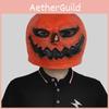 Scary Glowing Pumpkin Head Latex Mask For Halloween Costume Parties And Festivals