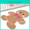 Shape Man Gingerbread Bath Rugs Christmas Cute Bathroom Fun Decorations Mat