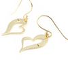 Les Trésors De Lily [F6452] - Gold Plated 'Love' Earrings Golden - 26x13 Mm
