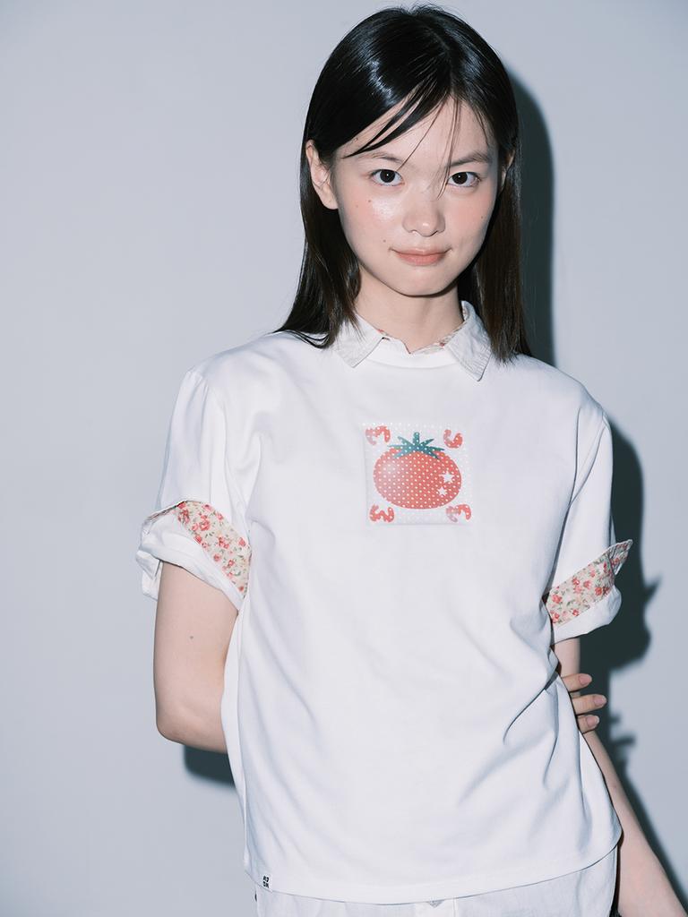 Mueum Glitch Tomato T-Shirt (White)