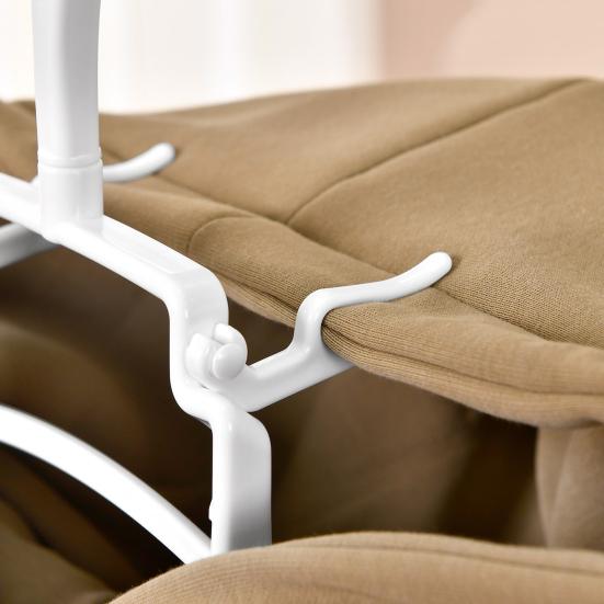 2 Pcs Foldable Hoodie Hanger Plastic Clothes Drying Rack Stretchable Heavy Duty Anti-Slip Clothes