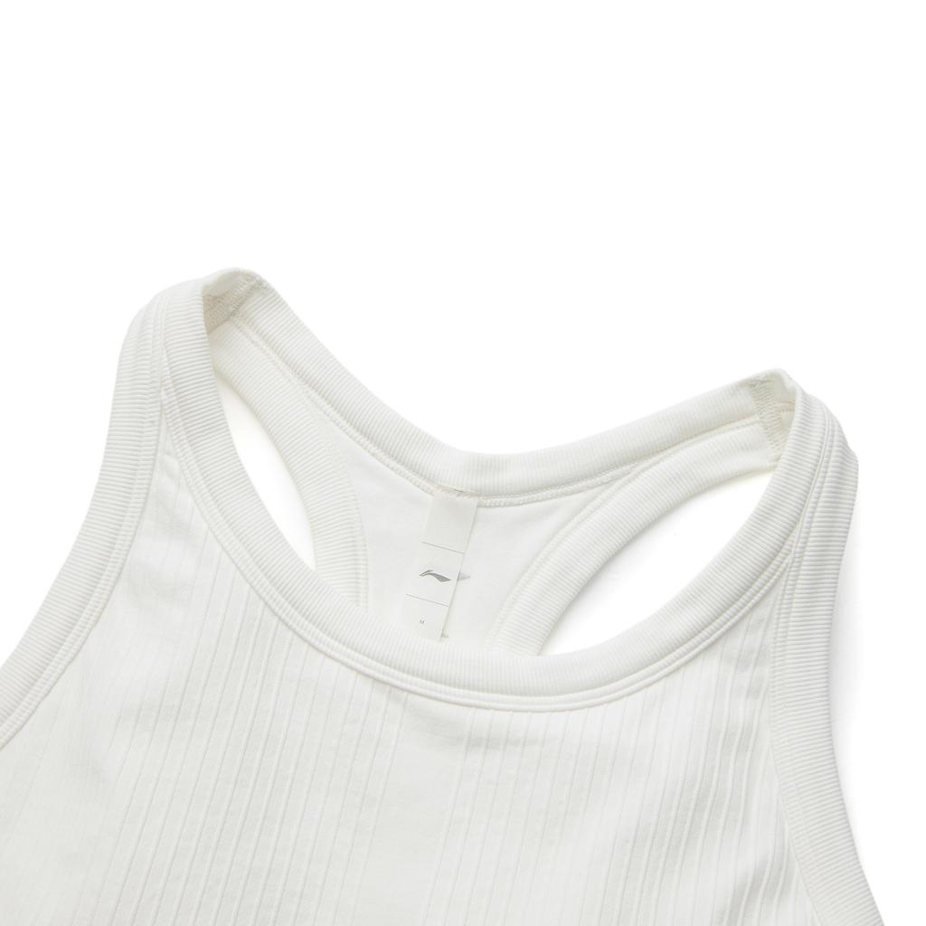 Li-Ning Fitness Series Sleeveless Compression Yoga Sports Tank Women Tops Off-White AUDV020-4