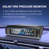 USB/Solar TPMS Temperature Monitor with 4 External Sensors Digital LCD Display 0-6.8Bar T21 Tire Pressure Gauge Car Tyre Monitor