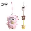 Cute Hanging Decoration Plush Sheep Doll Pendant for Bags And Keys Soft Curly Stuffed Animal Keychain Sweet Style Key Accessory with Bow Glasses