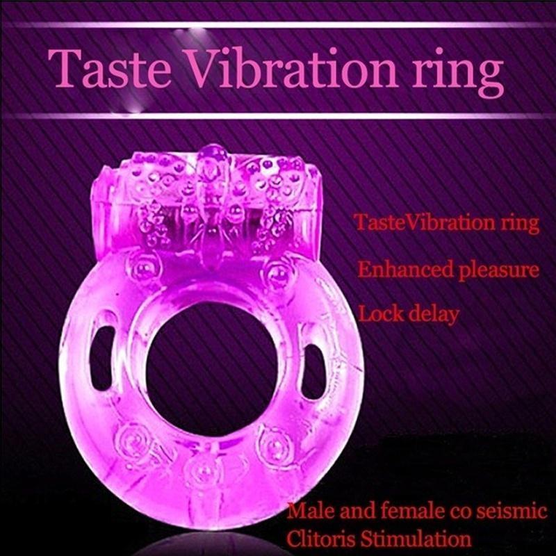 2PCS Adult Sex Game Toys Vibrating Delay Ring Vibrator Fine Tight Delay Lasting Lock Loop Crystal Vibration Sex Toys