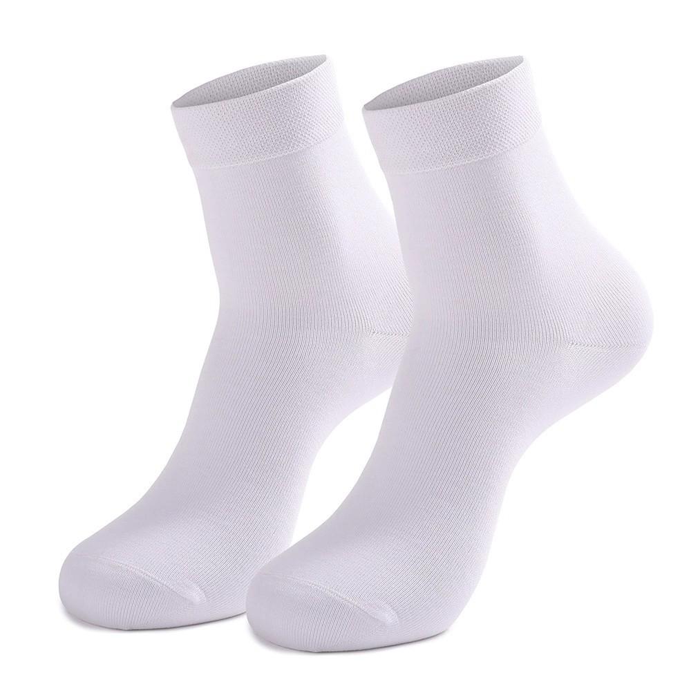 Solid-color Mid-calf Non-stretch Socks, Pure Cotton Socks, Summer Lightweight Sweat-absorbing Business Socks