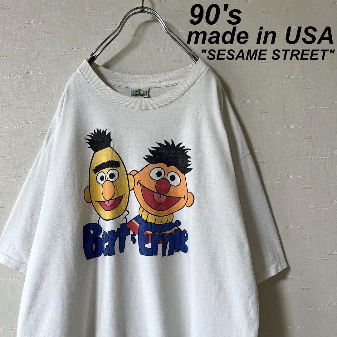 

[USED] Vintage 90 s Sesame Street Bert & Ernie T-shirt, Made in USA, BTS