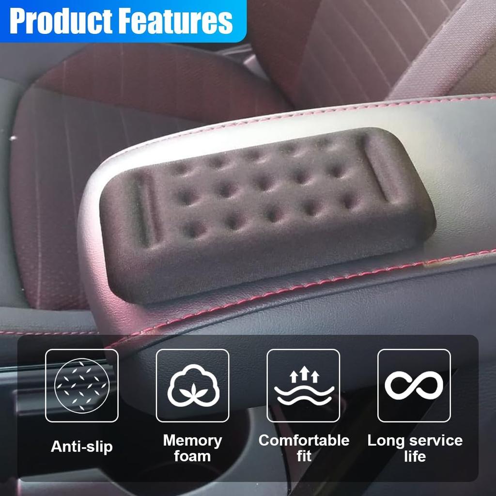 Car Arm Rest Elbow Pads, Soft Comfortable Vehicle Door Armrest Cushion, Memory Foam Arm Leg Support Pillow for Relief Pressure, Non-Slip Auto