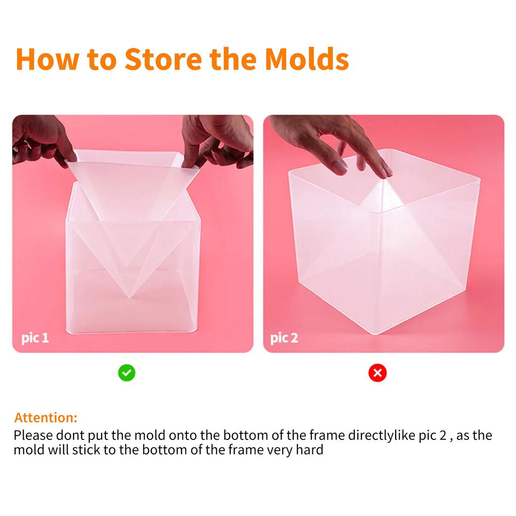 Large Pyramid Molds Great for Paperweight Home Decor DIY Jewelry Making Craft