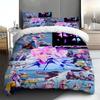 Duvet Cover Printed With Christmas Decoration Super Soft Brushed Microfiber Double Bed Comfortable Set With Zipper Closure And 2 Pillowcases