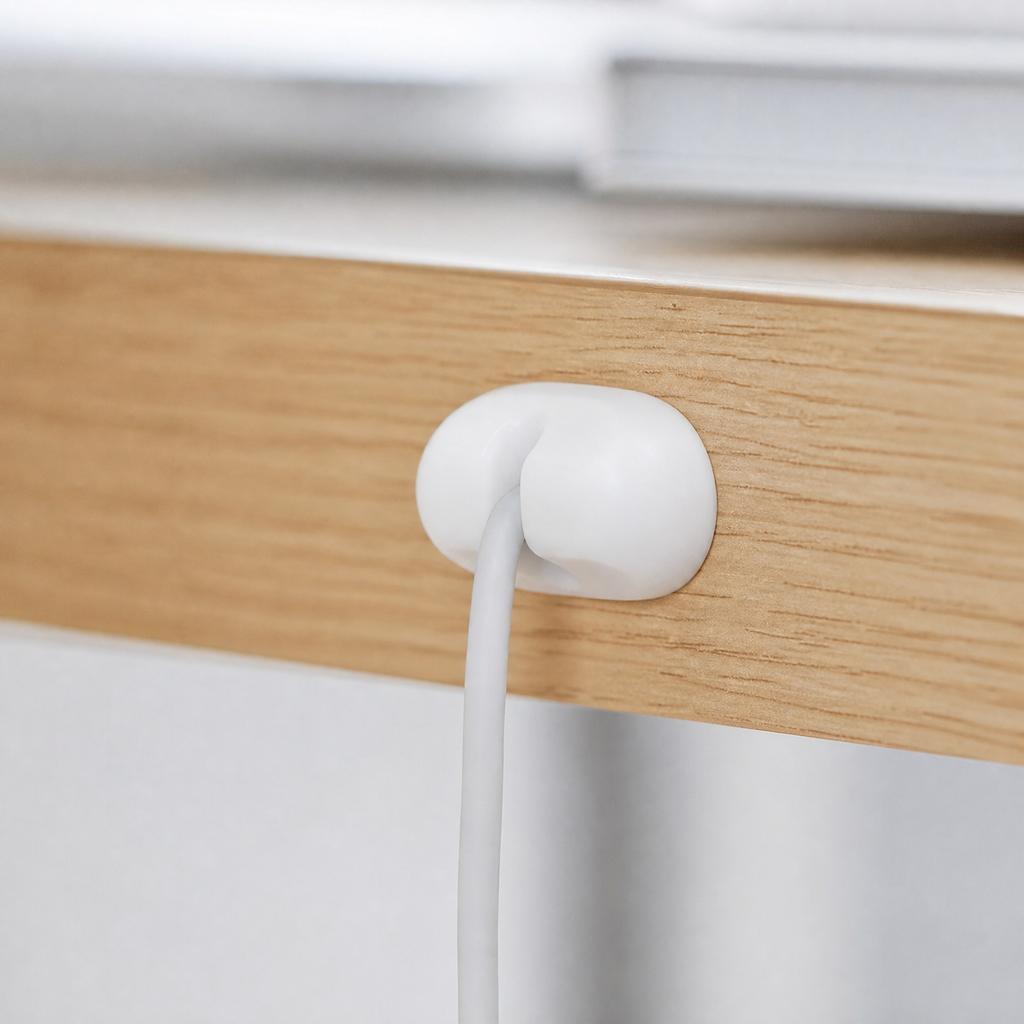 Cable Organizer Clip Desktop Wire Holder Single Hole Cord Management Stationary Fixer for Office Home Electronics Accessories