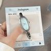Silver Women Watch Oval Quartz Wristwatch Minimalist Waterproof Stainless Steel Bracelet Elegant Ladies Watches Reloj Mujer