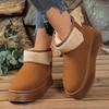 Women's Winter Plush Warm Snow Boots Outdoor Thick Sole Non Slip Cotton Padded Shoes Woman Fashion Faux Fur Platform Ankle Boots