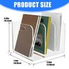 Elegant Transparency Storage Shelf File Rack For Books And Papers Magazine with 3 Compartment and Easy to Carry Handle