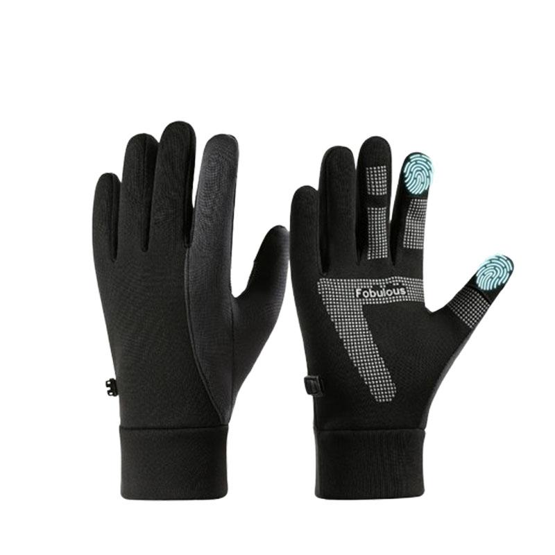 

Winter WarmGloves for Men Windproof Waterproof Anti Slip Outdoor Cycling Thick Fleece Lined Touch Screen Gloves for Cold Weather XL