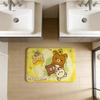 Kawaii Rilakkuma Bear Floor Mat INS Style Soft Bedroom Floor House Laundry Room Mat Anti-skid Household Carpets