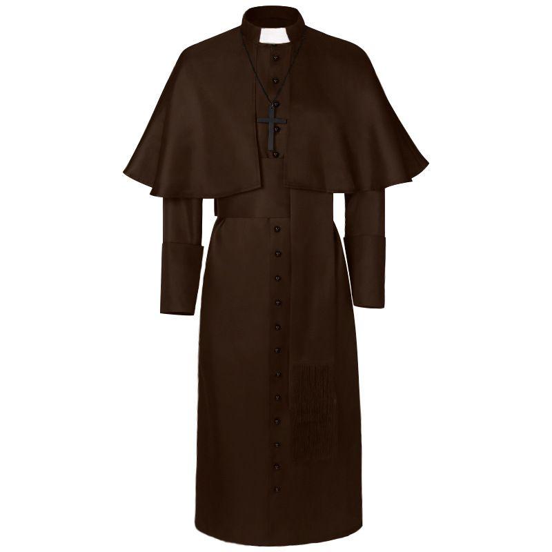 Unisex Medieval Friar Monk Robe Cosplay Costume Halloween Party Dress Up