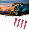 ACROPIX Interior Car Door Lock Knob Pull Pin Aluminum Alloy Red 4pcs