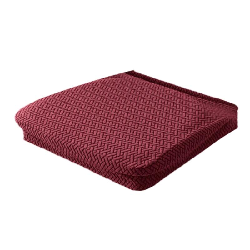Jacquard Chair Cushion Cover Dining Room Solid Chair Seat Covers Without Backrest Furniture Protector for Home Bedroom