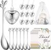 304 Stainless Steel Heart-Shaped Tea Infuser with Handle & Chain
