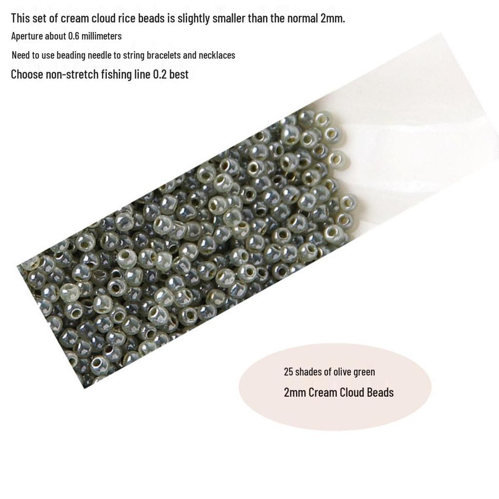 Imported 3A Quality 2mm Creamy Cloud Iridescent Seed Beads for DIY Jewelry Making